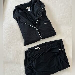 Eberjey Black Pajama Set, L